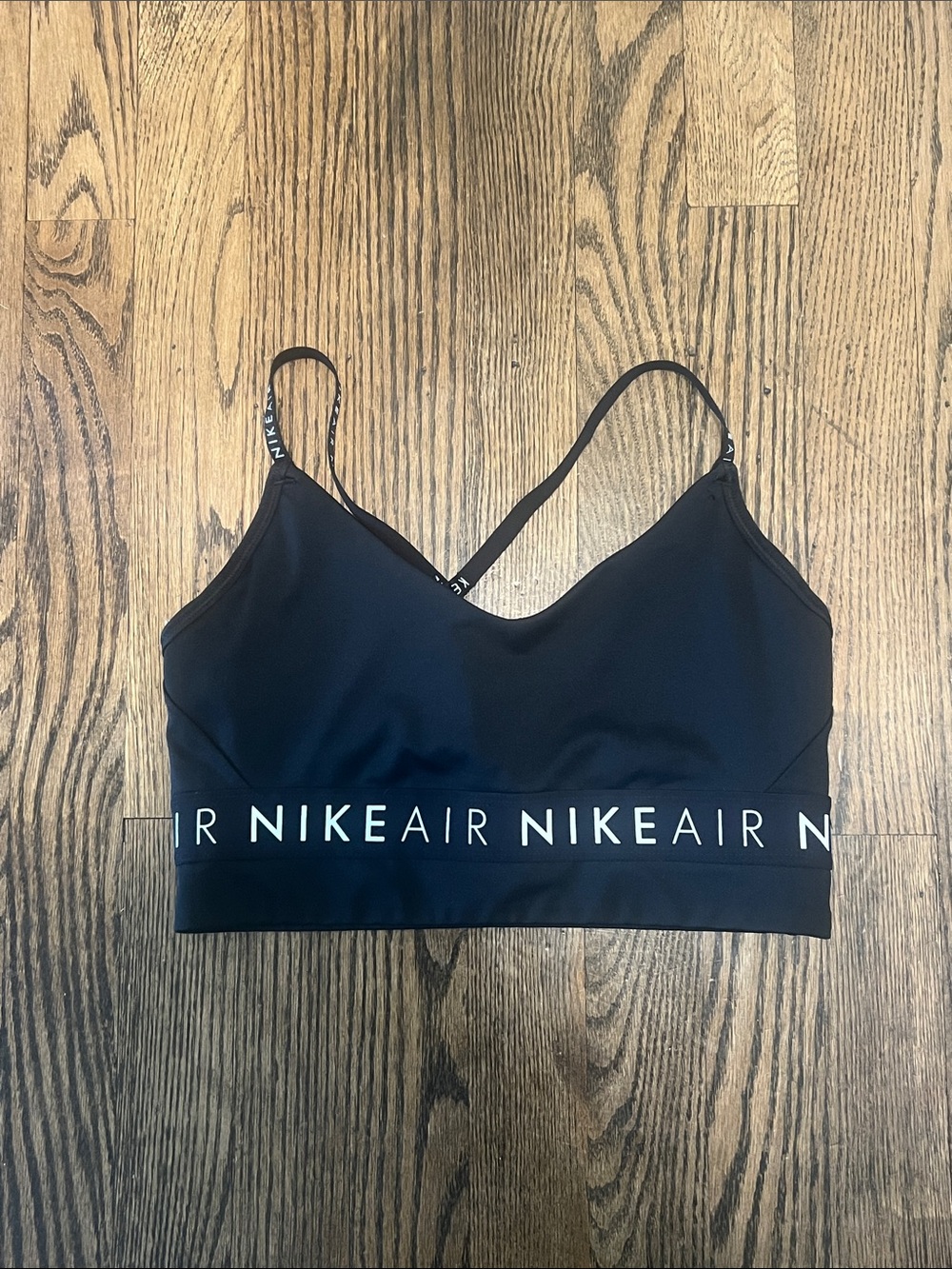 Nike Black Racerback Sports Bra with Nike Air Band